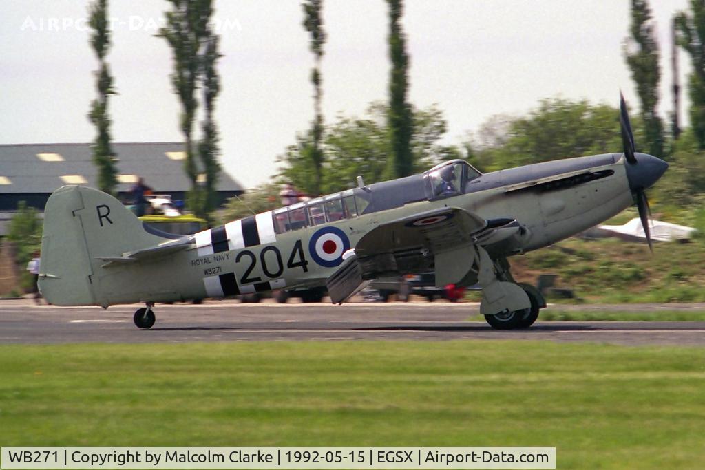 WB271, 1949 Fairey Firefly AS.5 C/N F.8497, Fairey Firefly AS.5 from RNAS Yeovilton and seen at Airshow Europe, North Weald in 1992.