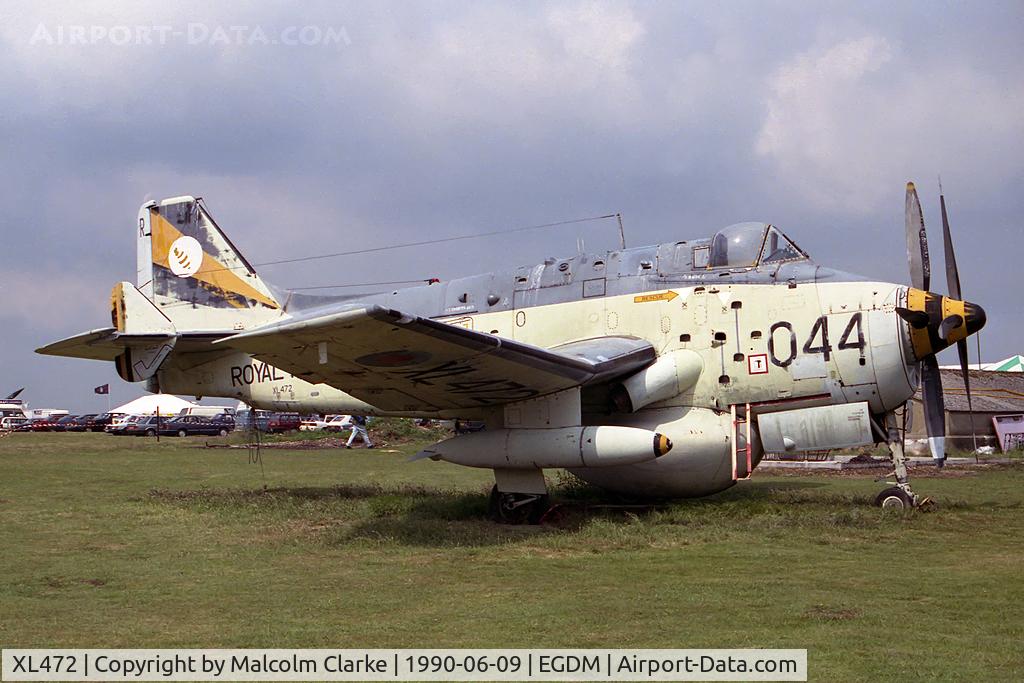 XL472, 1959 Fairey Gannet AEW.3 C/N F9441, Fairey Gannet AEW3. From A&AEE and derelict. At the Battle of Britain Airshow, A&AEE, Boscombe Down in 1990.