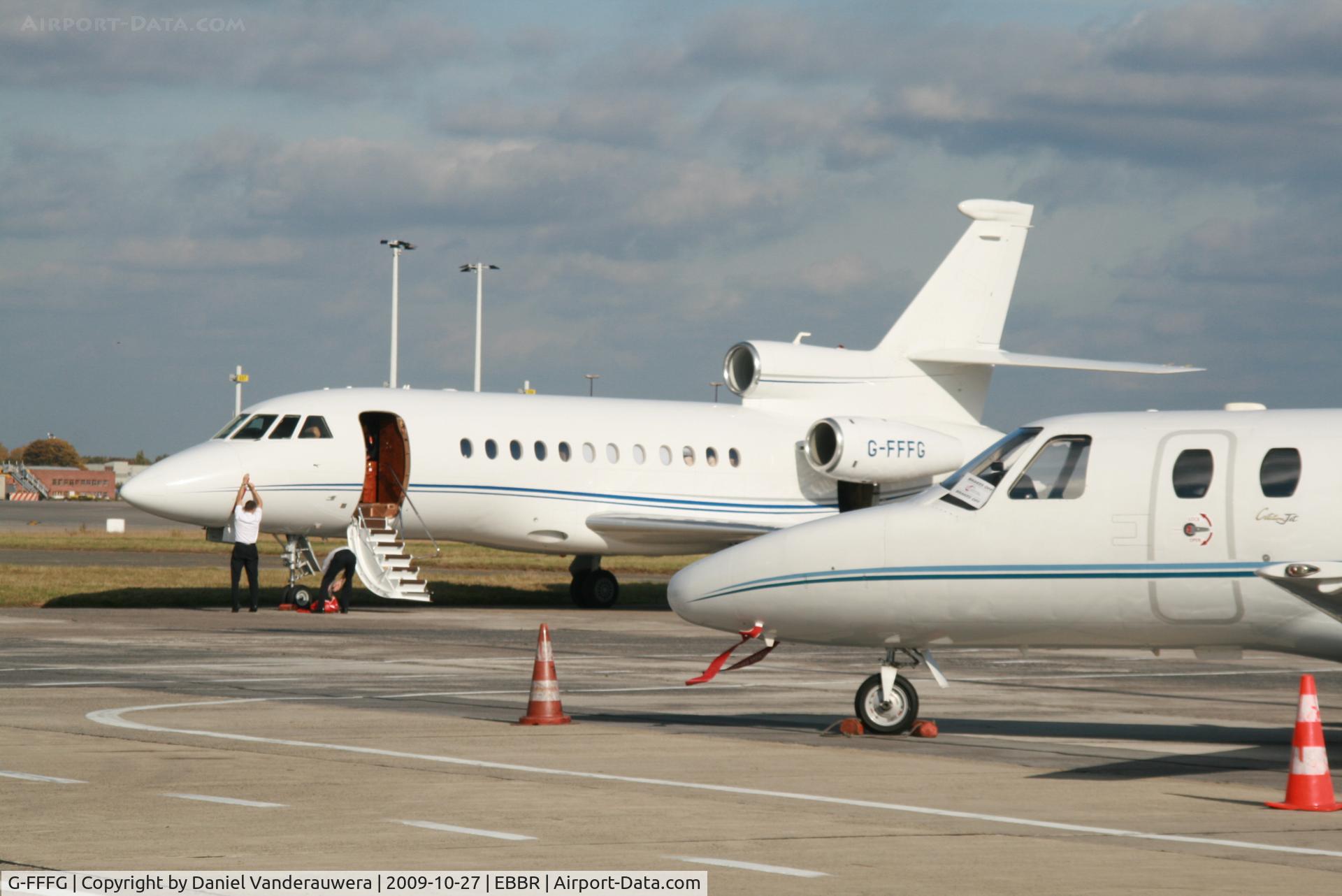 G-FFFG, 2005 Dassault Falcon 900EX C/N 155, Parked on G.A. apron