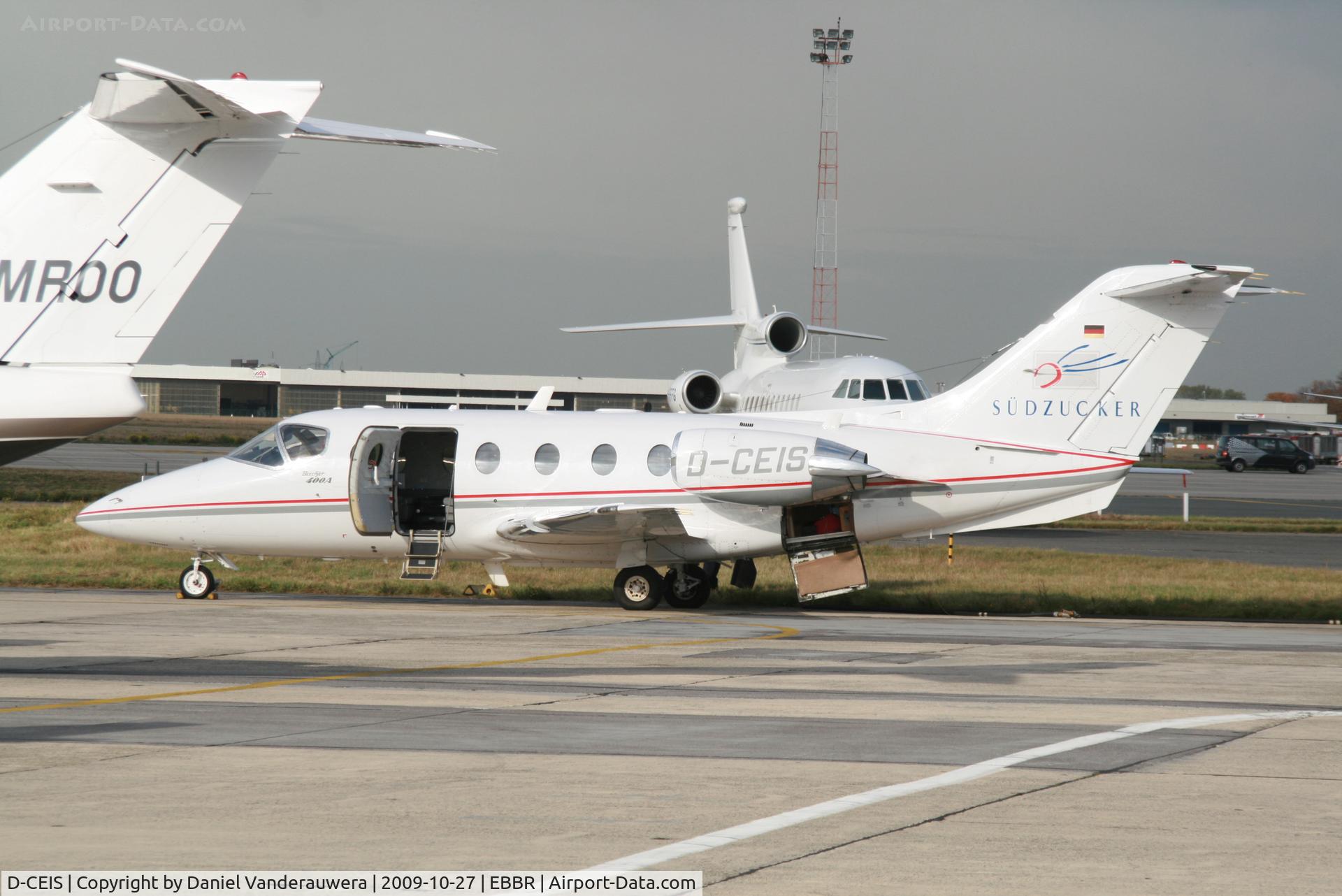 D-CEIS, 1991 Raytheon Beechjet 400A C/N RK-10, Parked on G.A. apron
