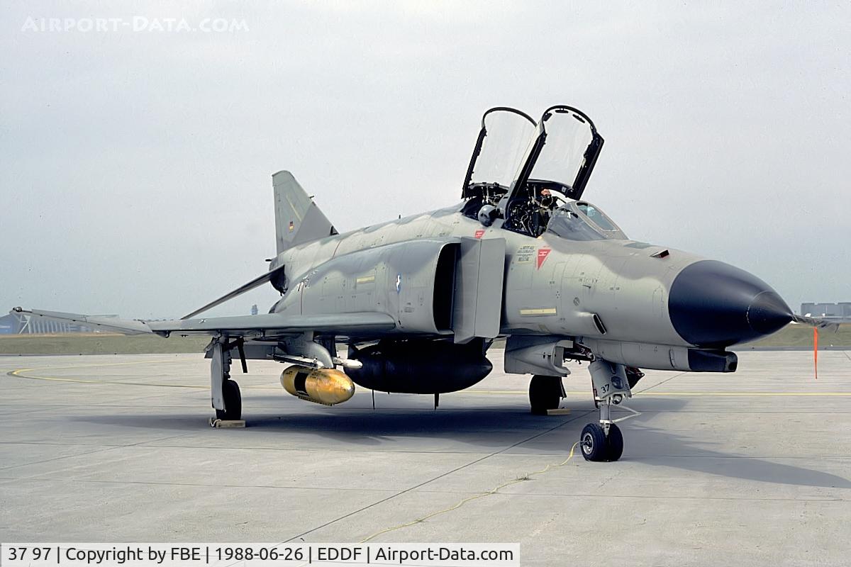 37 97, 1972 McDonnell Douglas F-4F Phantom II C/N 4595, Luftwaffe F-4F at Rhein Main AB in 1986