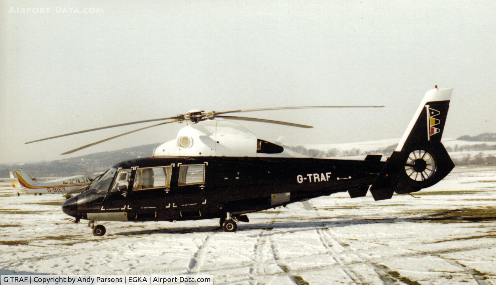 G-TRAF, 1984 Aérospatiale SA-365N Dauphin 2 C/N 6074, Taken a good few years ago vising Shoreham