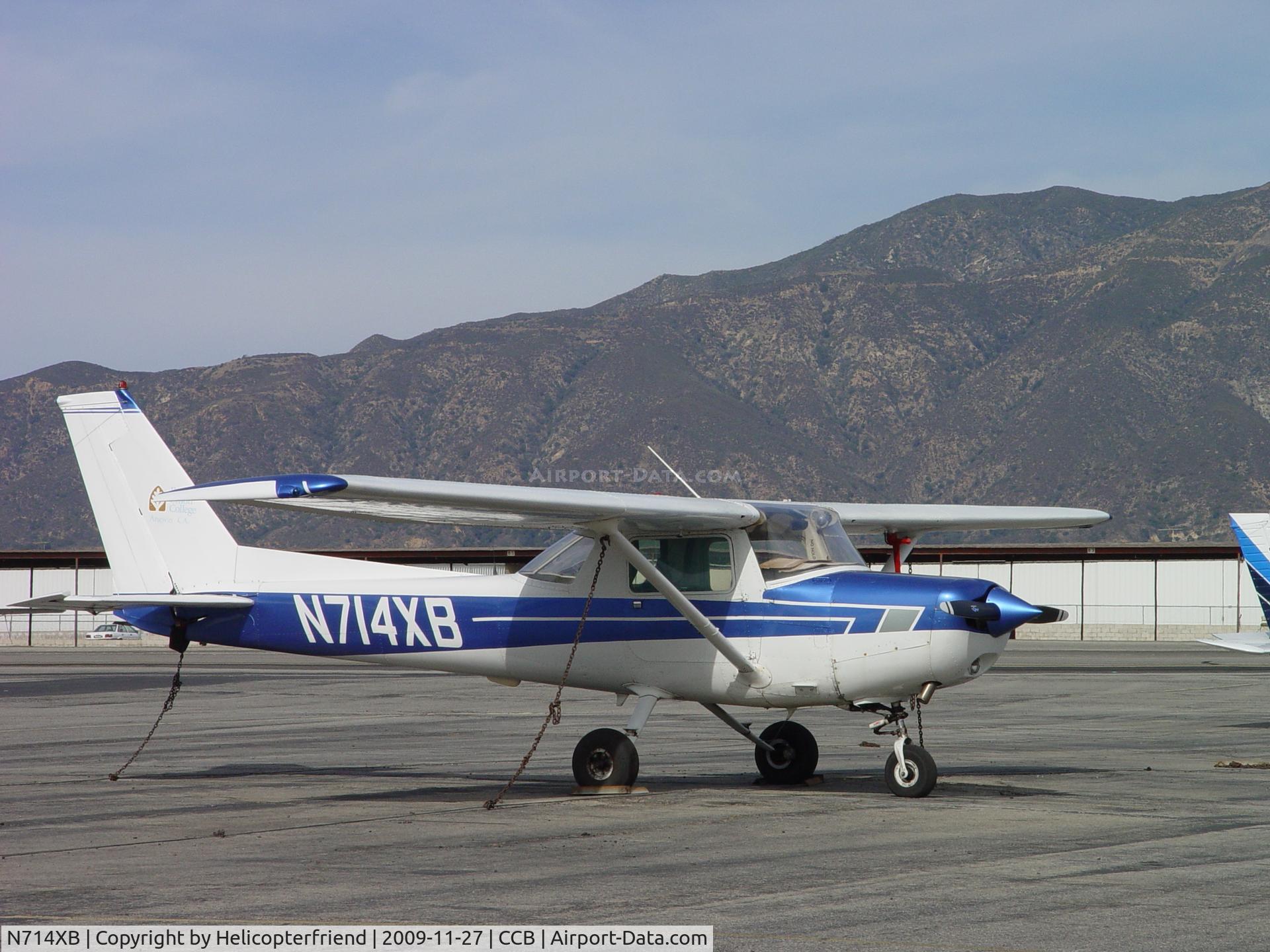 N714XB, 1977 Cessna 152 C/N 15279504, Parked and tied down east of the Tower