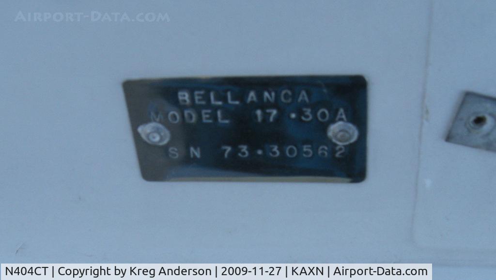 N404CT, 1973 Bellanca 17-30A Viking C/N 73-30562, The data plate on this derelict Bellanca 17-30A Super Viking