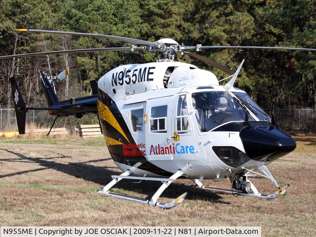 N955ME, 1991 Eurocopter-Kawasaki BK-117B-2 C/N 7243, New copter at Hammonton