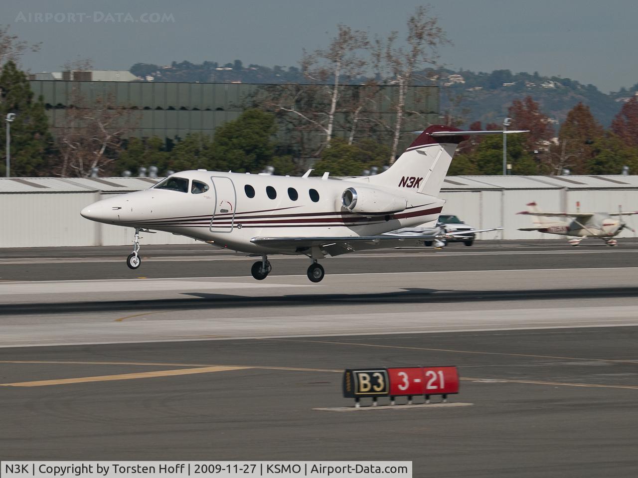 N3K, 2007 Hawker Beechcraft Corp 390 C/N RB-218, N3K arriving on RWY 21