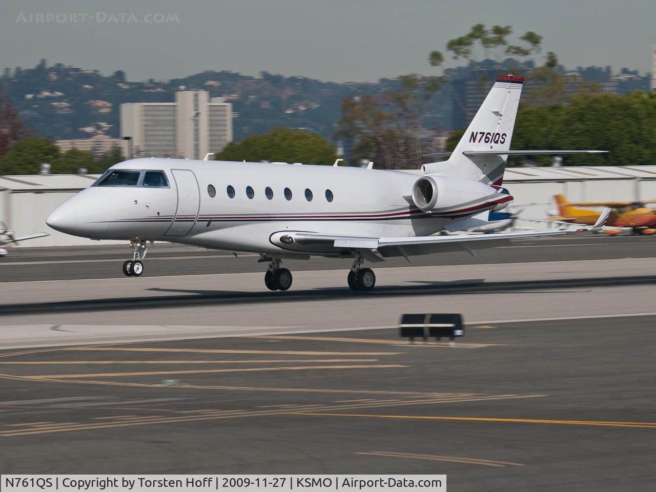 N761QS, 2007 Israel Aircraft Industries Gulfstream 200 C/N 176, N761QS arriving on RWY 21
