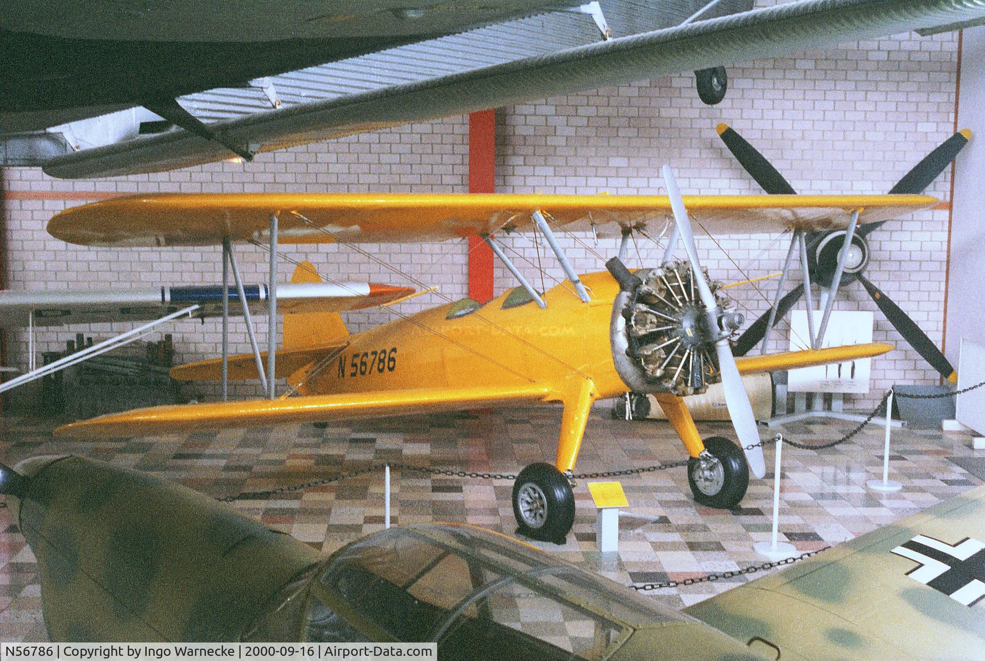 N56786, Boeing A75N1 C/N 75-521, Stearman A-75N1 at the Flugausstellung Junior, Hermeskeil