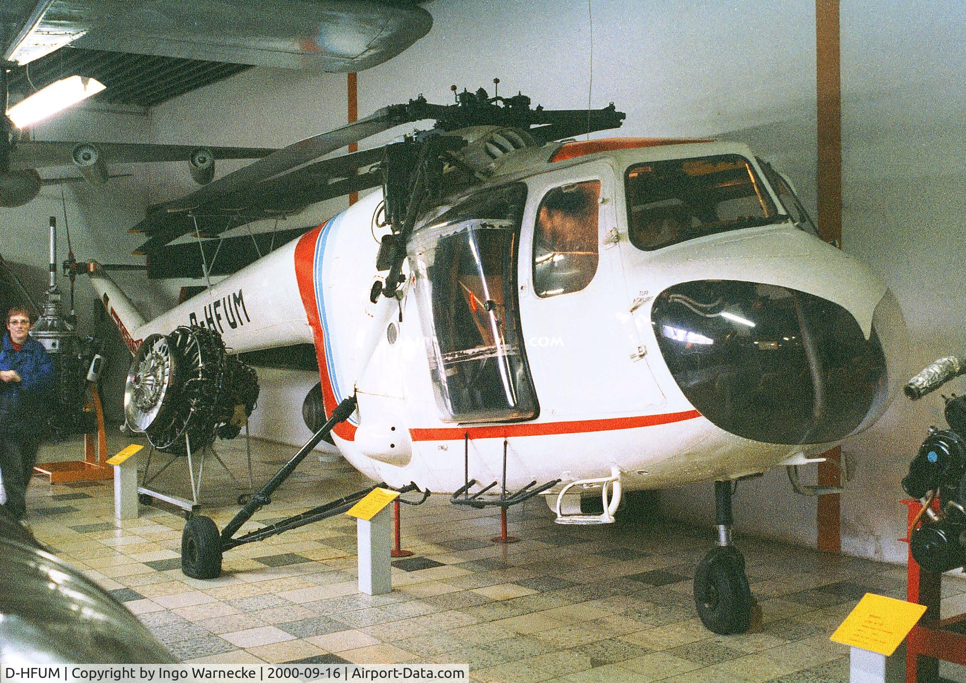 D-HFUM, Bristol 171B Sycamore HR.52 C/N 13493, Bristol 171 Sycamore HR52 at the Flugausstellung Junior, Hermeskeil
