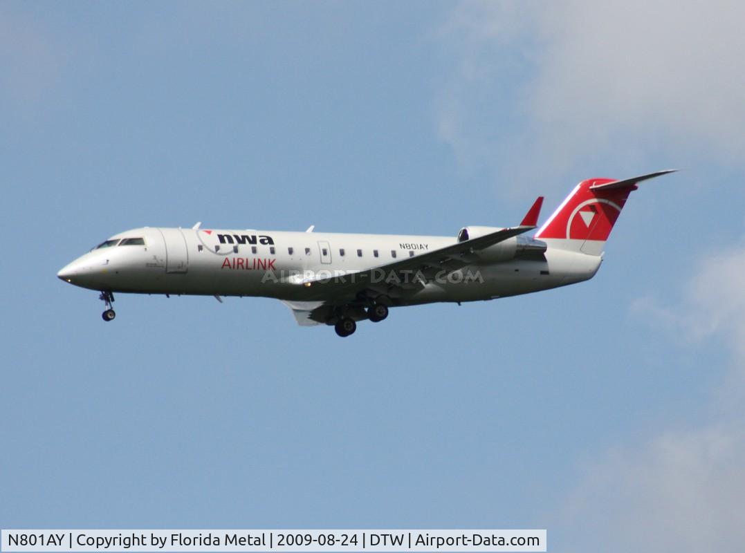 N801AY, 2004 Bombardier CRJ-200ER (CL-600-2B19) C/N 8001, Northwest Airlink CRJ-200