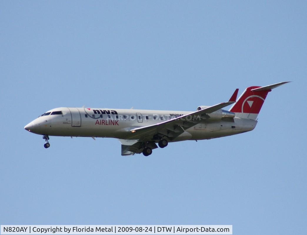 N820AY, 2005 Bombardier CRJ-200LR (CL-600-2B19) C/N 8020, Northwest Airlink CRJ-200