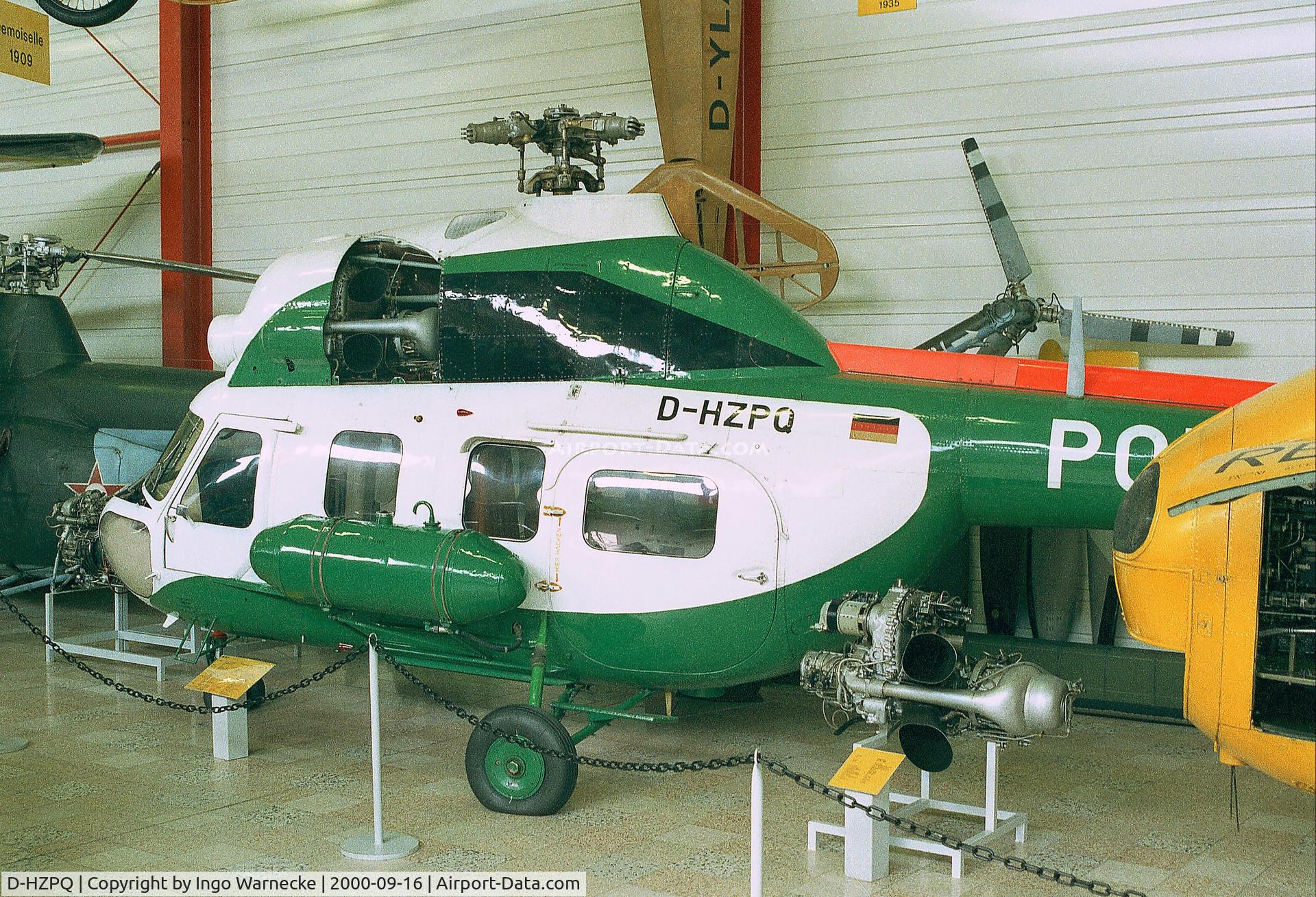 D-HZPQ, Mil (PZL-Swidnik) Mi-2 C/N 562945063, Mil (PZL-Swidnik) Mi-2 HOPLITE of the german police  at the Flugausstellung Junior, Hermeskeil