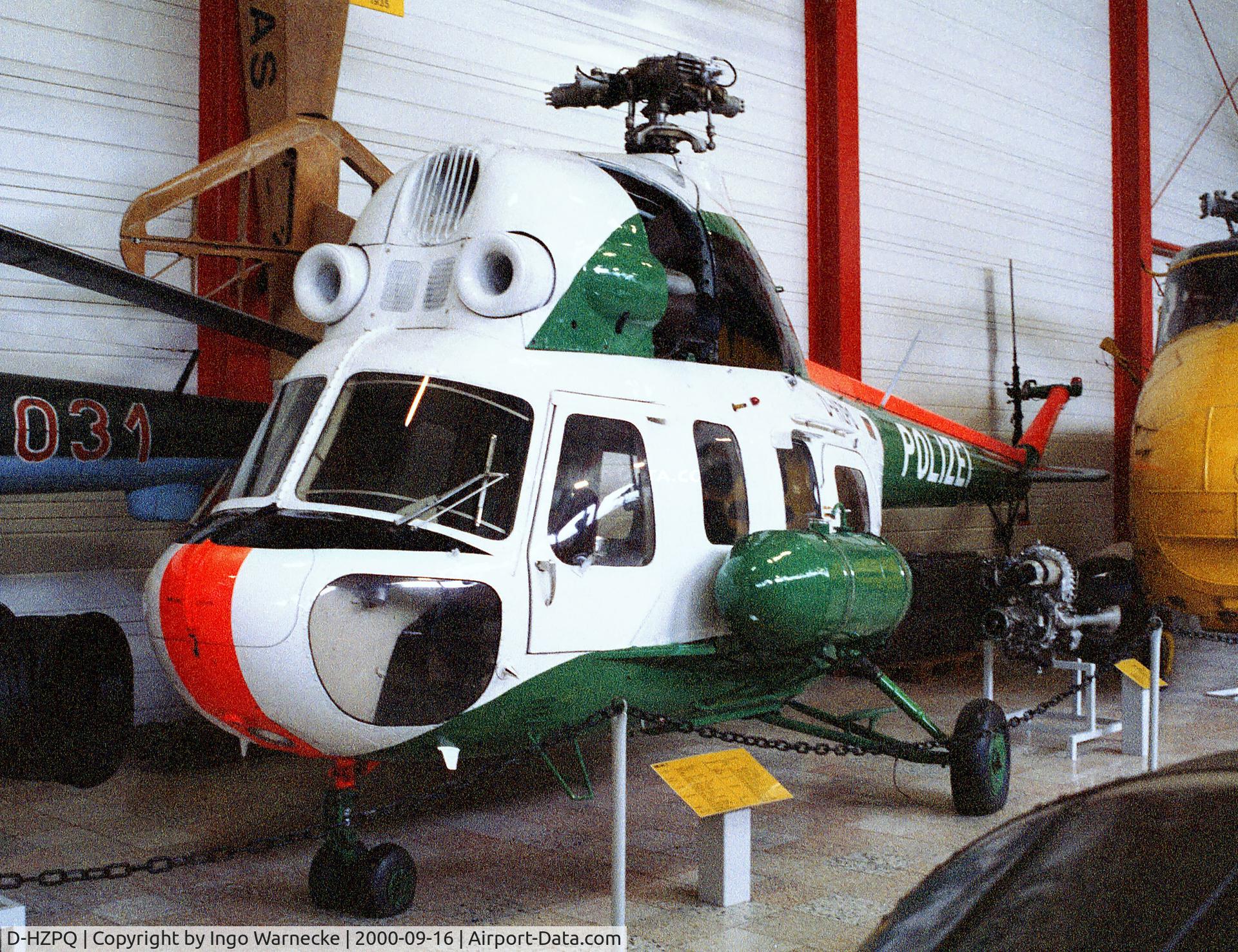 D-HZPQ, Mil (PZL-Swidnik) Mi-2 C/N 562945063, Mil (PZL-Swidnik) Mi-2 HOPLITE of the german police  at the Flugausstellung Junior, Hermeskeil