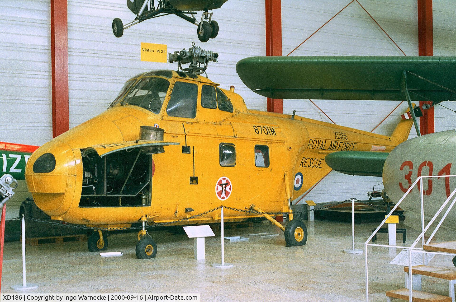 XD186, 1954 Westland Whirlwind HAR.10 C/N WA29, Westland Whirlwind HAR10 of RAF at the Flugausstellung Junior, Hermeskeil