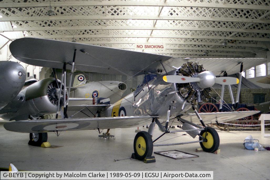 G-BEYB, 1979 Fairey Flycatcher (Westward Airways Ltd replica) C/N WA3, Fairey Flycatcher (replica) at The Imperial War Museum, Duxford.
