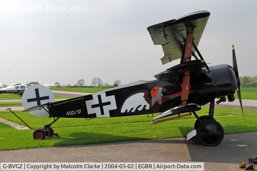 G-BVGZ, 1994 Fokker Dr.1 Triplane Replica C/N PFA 238-12654, Fokker DR-1 Triplane Replica at Breighton Airfield, UK.