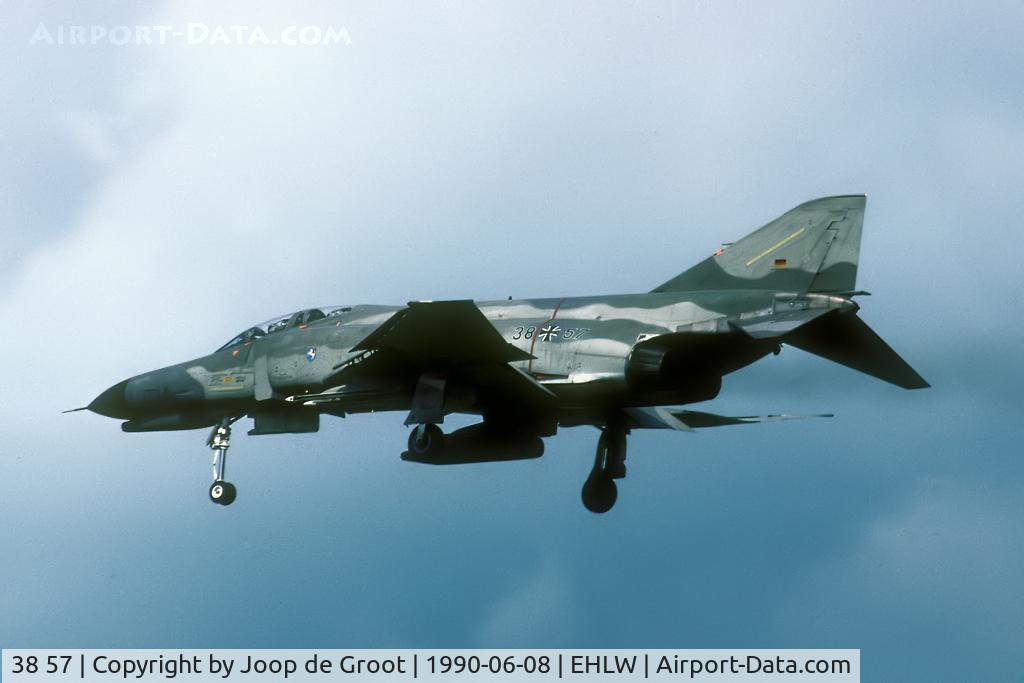 38 57, 1972 McDonnell Douglas F-4F Phantom II C/N 4767, arrival for the 1990 open house.