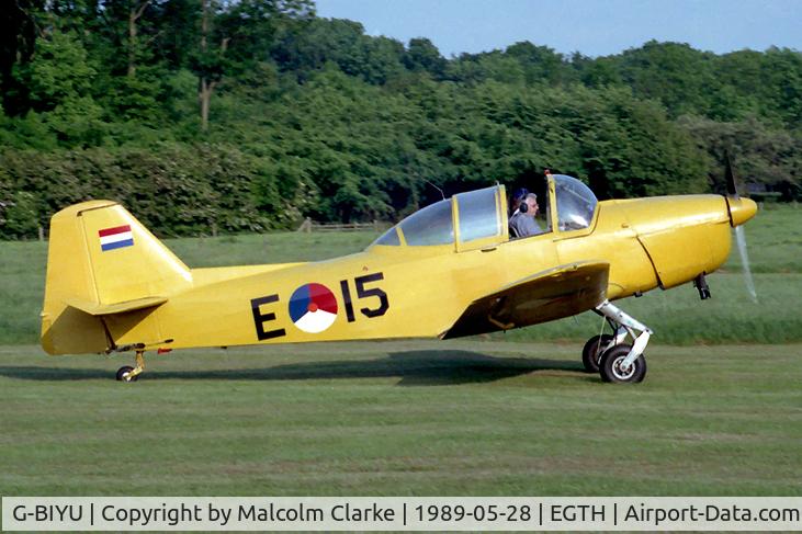 G-BIYU, 1950 Fokker S-11-1 Instructor C/N 6206, Fokker S-11-1 Instructor. On De Havilland Day at the Shuttleworth Trust, Old Warden