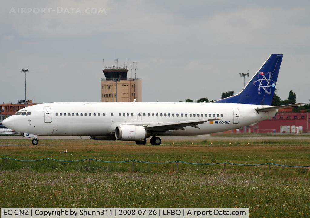 EC-GNZ, 1992 Boeing 737-4Y0 C/N 25178, Lining up rwy 32R for departure... Leased to Air Algerie...