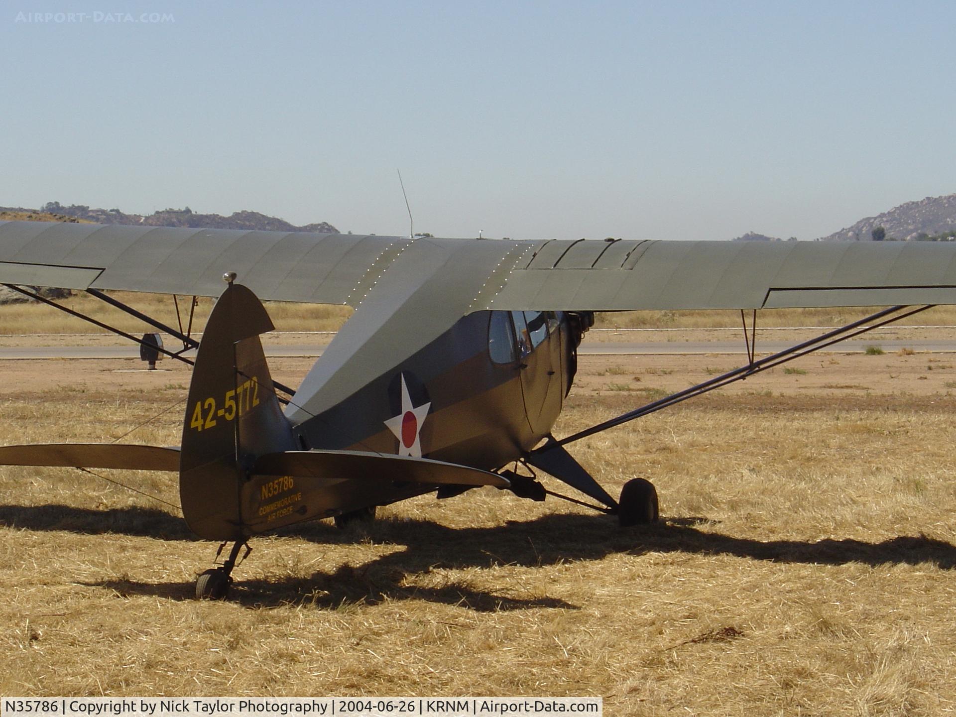 N35786, 1941 Piper J5A Cub Cruiser C/N 5-772, Ramona Air Fair 04'