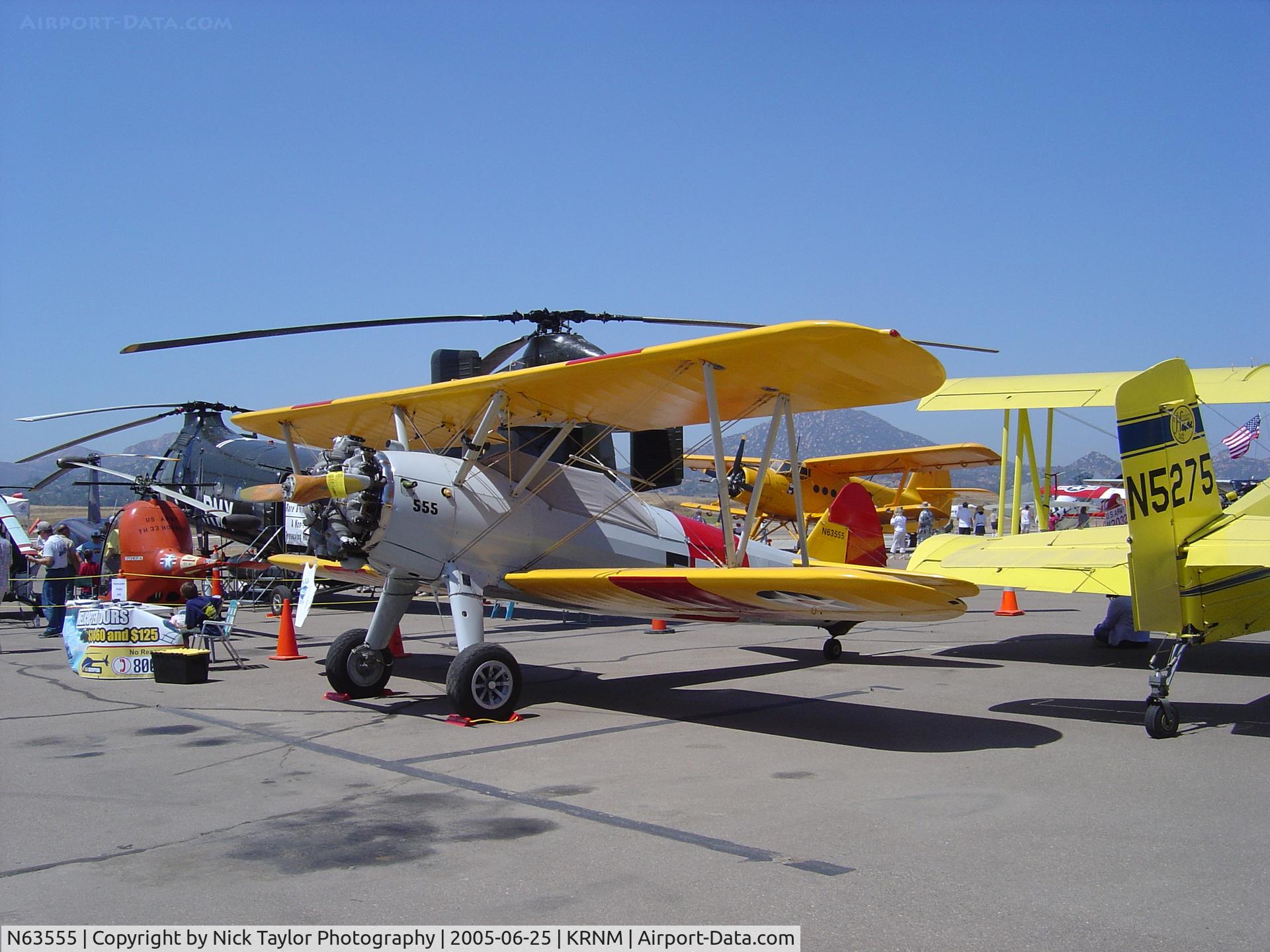 N63555, 1946 Boeing A75N1(PT17) C/N 75-8014, Ramona Air Fair 05'