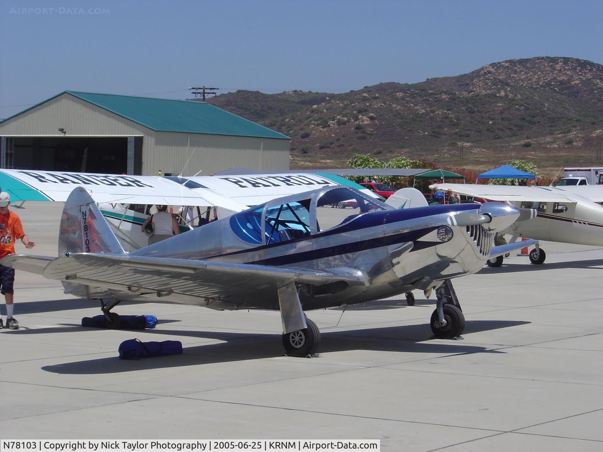 N78103, 1946 Globe GC-1B Swift C/N 2103, Ramona Air Fair 05'