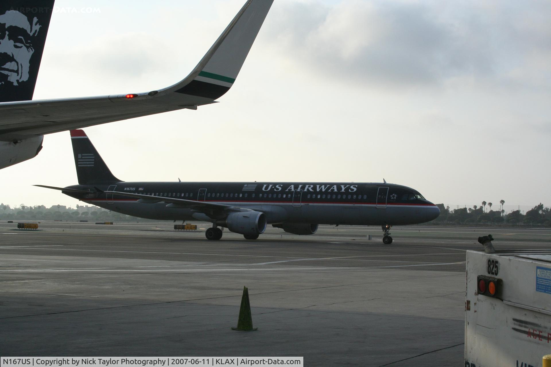 N167US, 2001 Airbus A321-211 C/N 1442, Taxiing to terminal 2