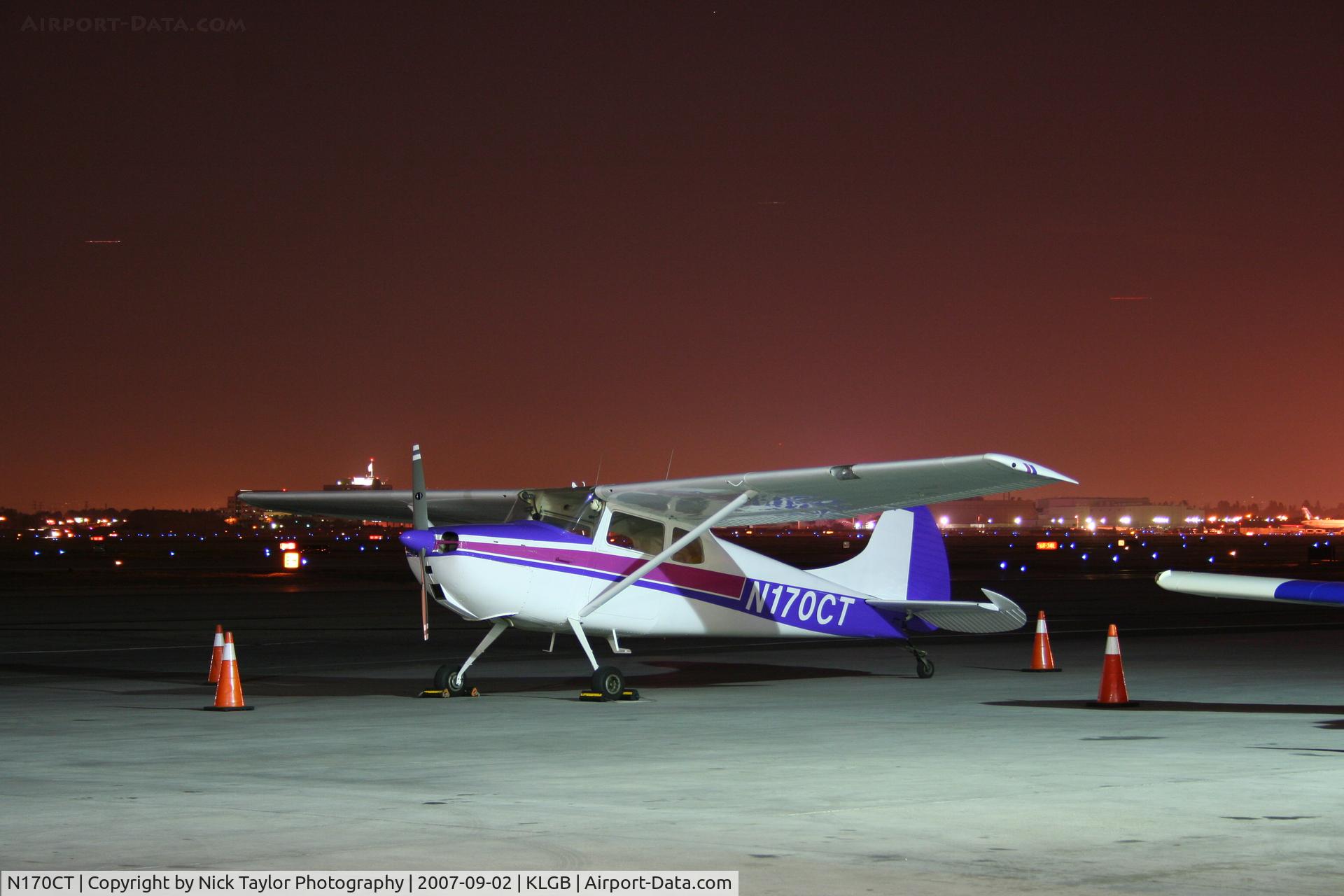 N170CT, 1956 Cessna 170B C/N 27108, Overnight at the Mercury FBO ramp