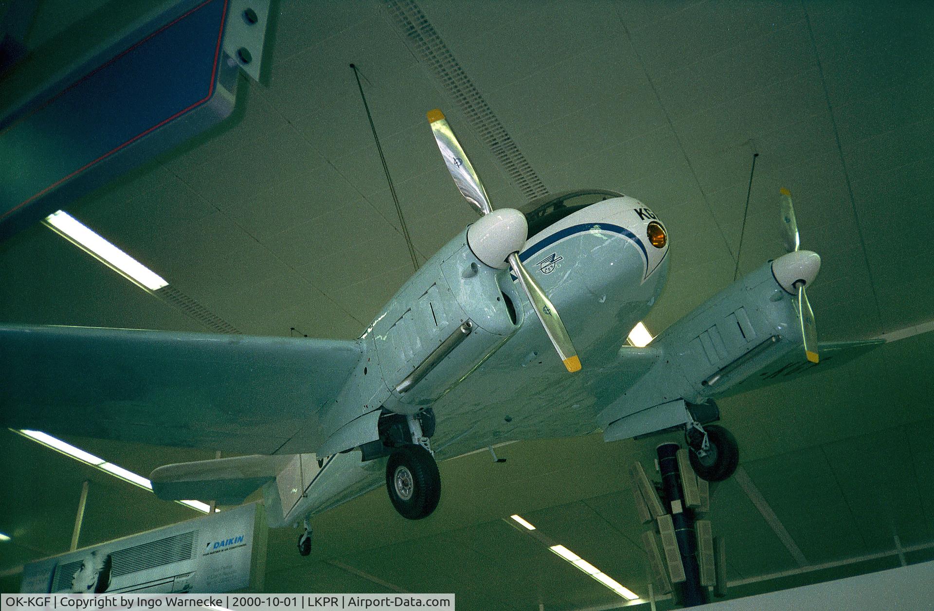 OK-KGF, Aero Super 45 C/N 170419, Aero Super 45 of CSA hanging from the ceiling of the terminal in Prague-Ruzyne airport