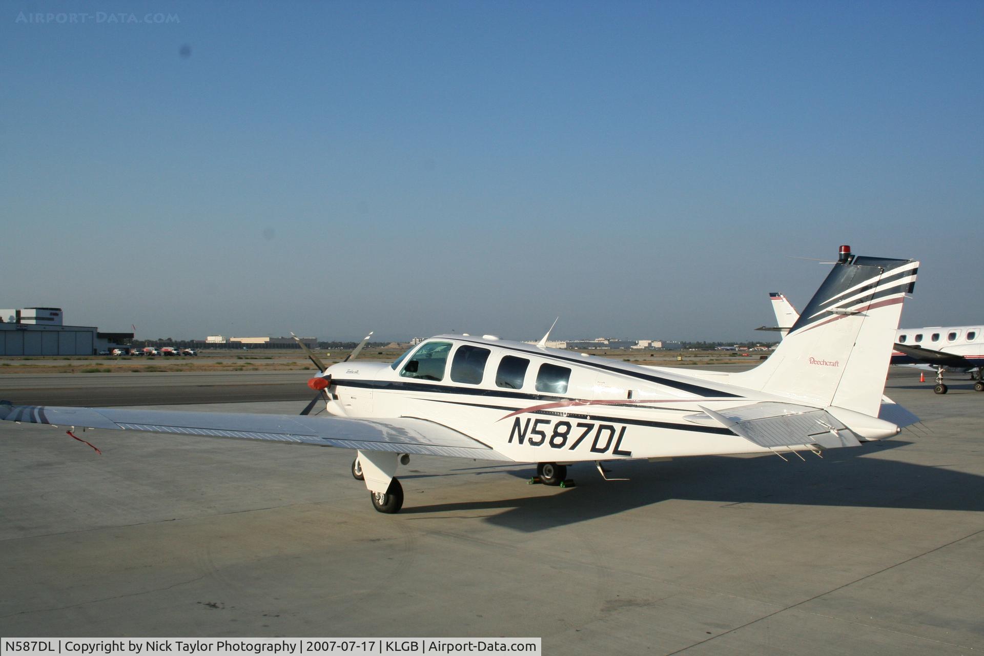 N587DL, 1999 Raytheon Aircraft Company B36TC Bonanza C/N EA-631, Pushed out for hangar cleaning