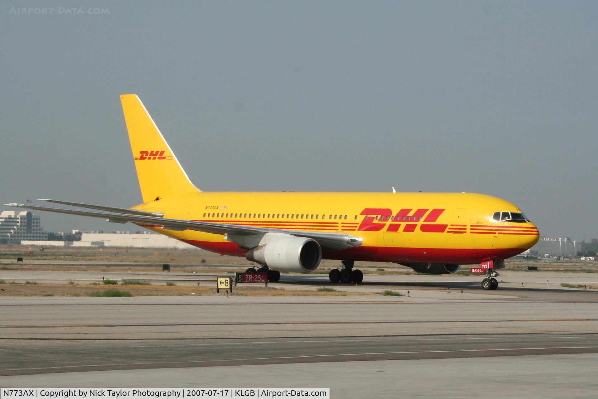 N773AX, 1983 Boeing 767-281 C/N 22788, Crossing 25L at Bravo