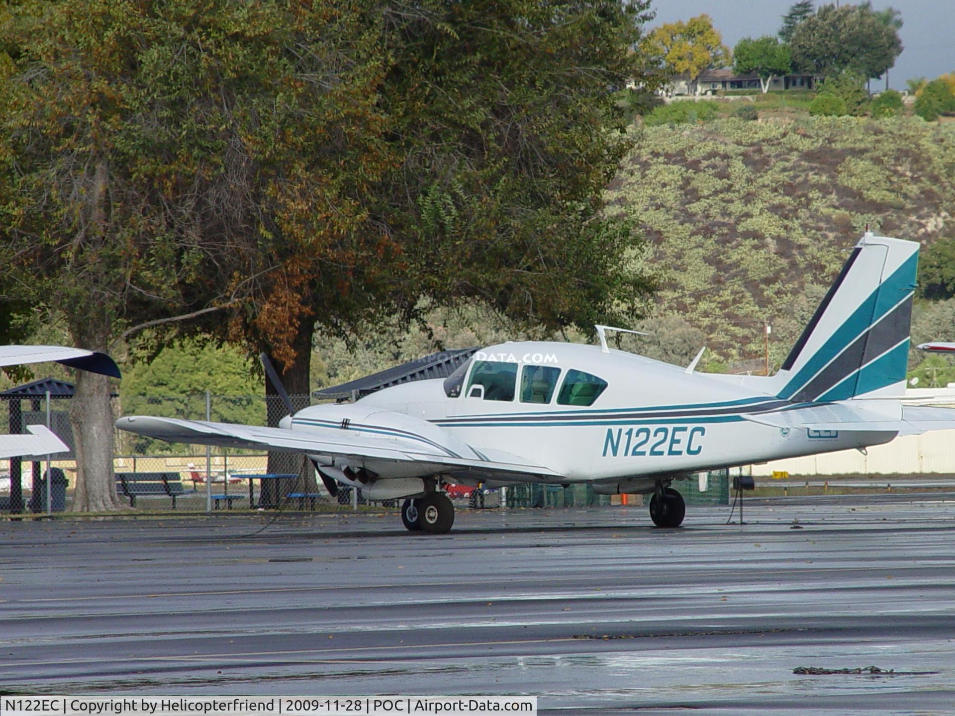 N122EC, 1966 Piper PA-23-250 C/N 27-3212, Parked in Transient Parking in the rain