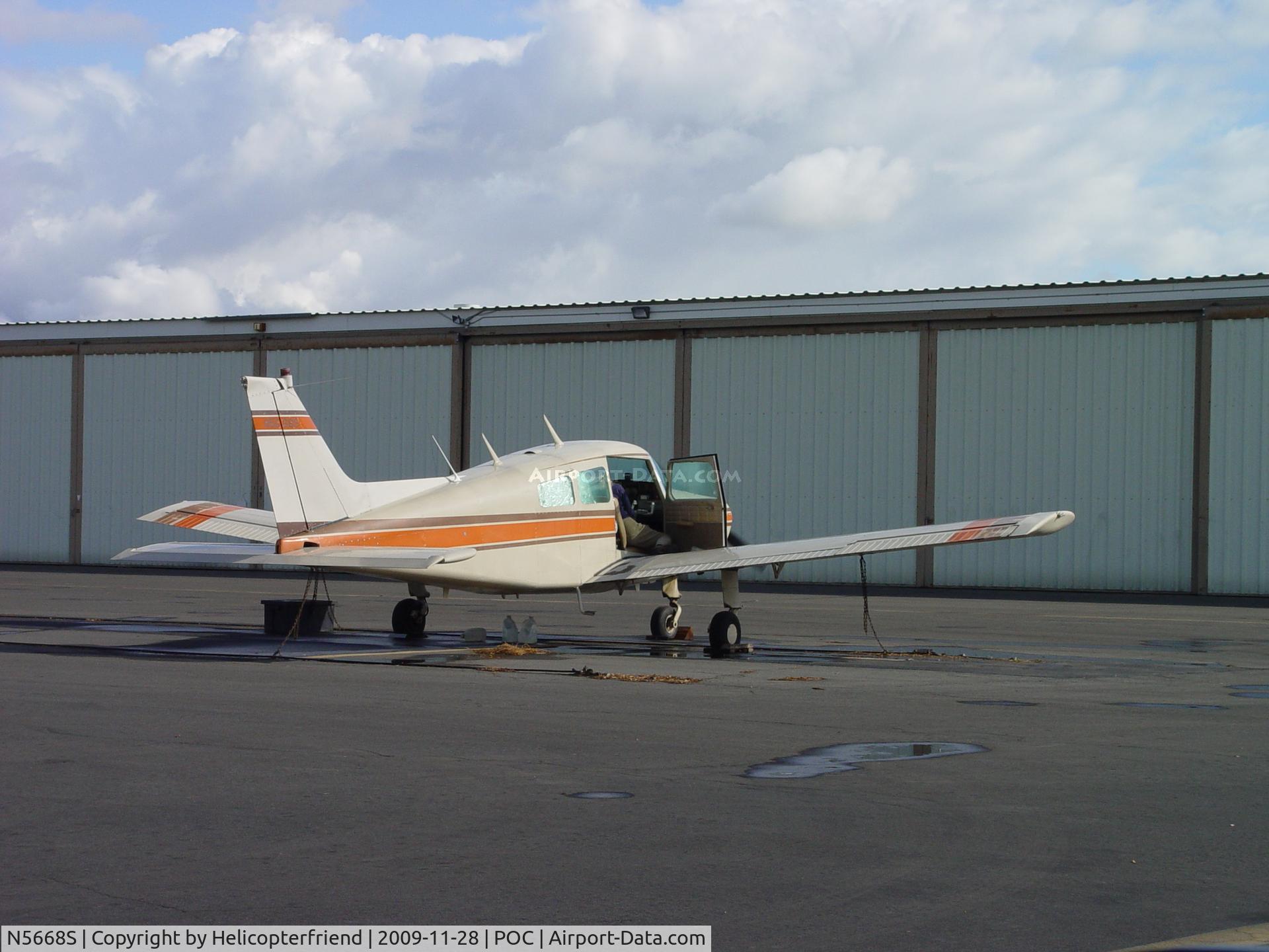 N5668S, 1966 Beech A23-19 C/N MB-107, Running it up while being tied down