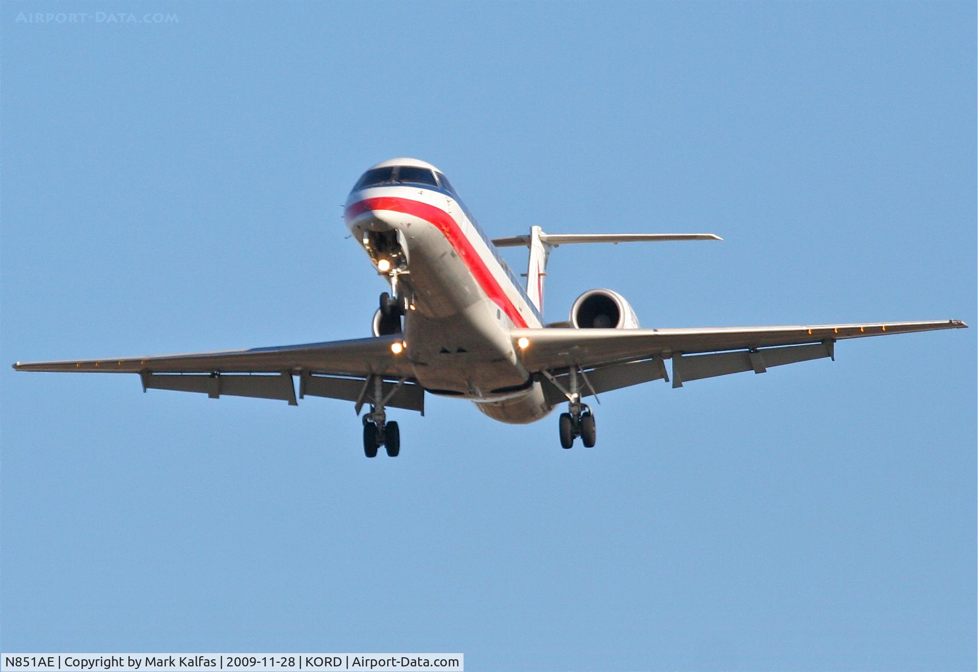 N851AE, 2003 Embraer ERJ-140LR (EMB-135KL) C/N 145734, American Eagle EMB-135KL, EGF3899 arriving 27L from KIND.