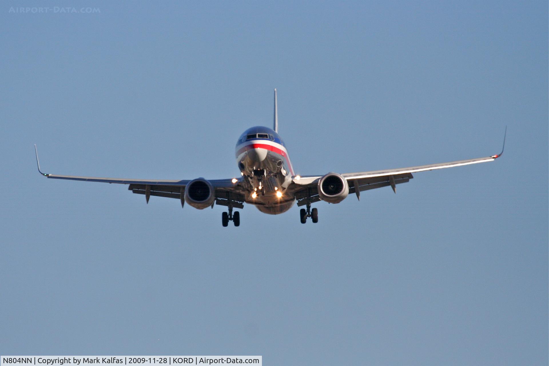 N804NN, 2009 Boeing 737-823 C/N 29567, American Airlines, Boeing 737-823, AAL2022 arriving from TJSJ, short final 27L. KORD.