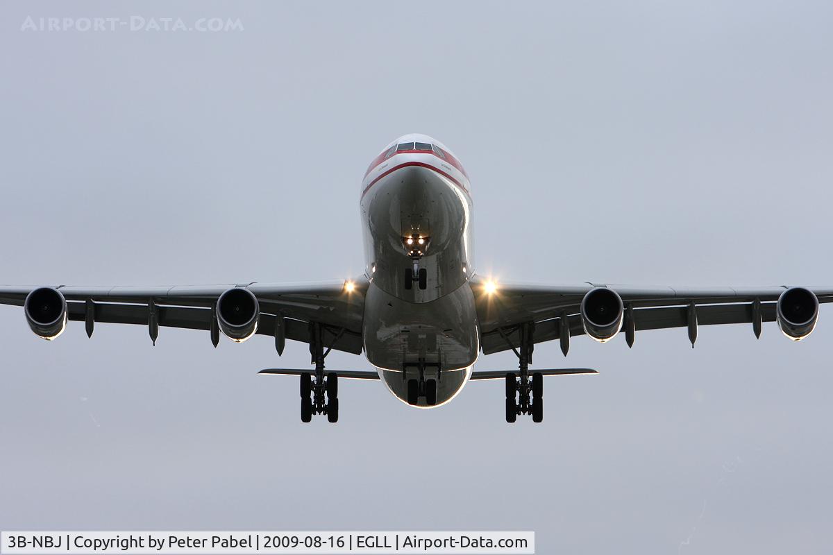 3B-NBJ, 2006 Airbus A340-313E C/N 800, LHR Trip