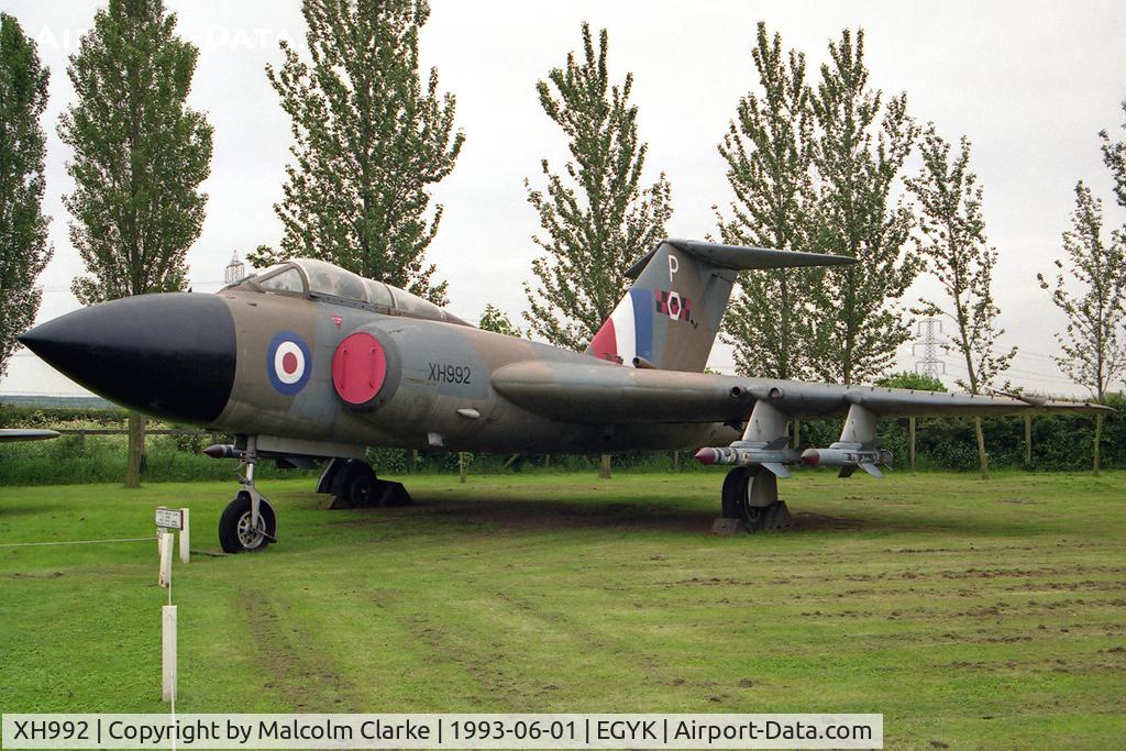 XH992, 1959 Gloster Javelin FAW.8 C/N Not found XH992, Gloster Javelin FAW8. Built in l959 and first FAW8 to enter service with the 85 Sqn RAF. At Newark Air Museum, Winthorpe in 1993.