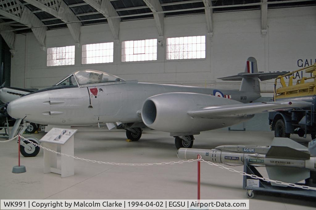 WK991, Gloster Meteor F.8 C/N Not found Wk991, Gloster Meteor F8 at The Imperial War Museum, Duxford, UK.