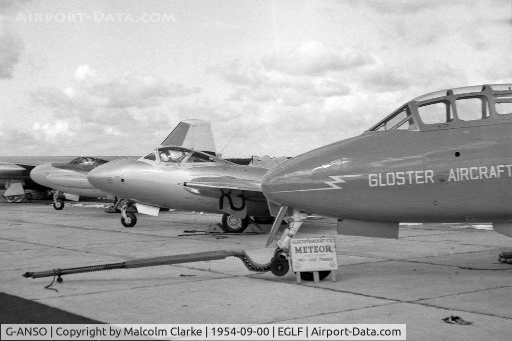 G-ANSO, 1954 Gloster Meteor T.7 C/N G5/1525, Gloster Meteor T7. Formerly 