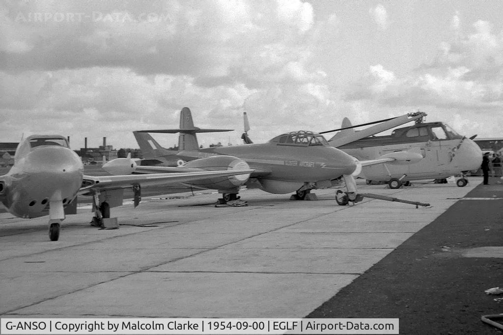 G-ANSO, 1954 Gloster Meteor T.7 C/N G5/1525, Gloster Meteor T7. Formerly 