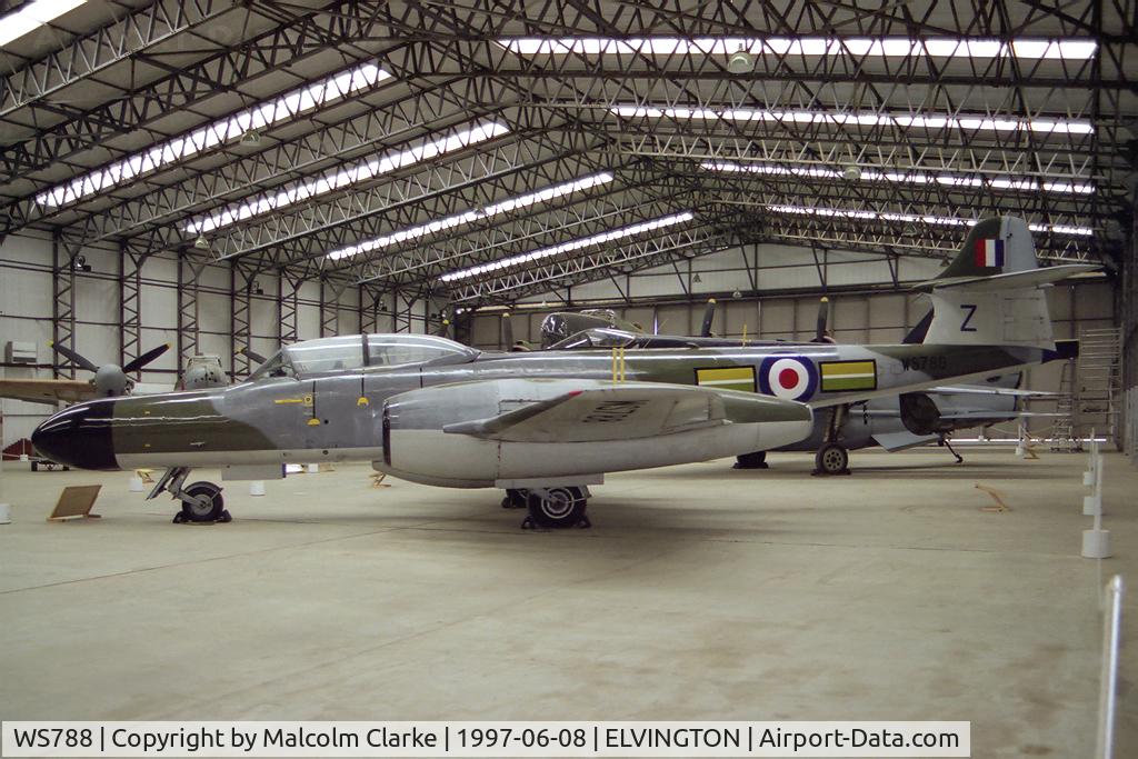 WS788, 1954 Gloster Meteor NF(T).14 C/N Not found WS788, Gloster Meteor NF14.First served with 152 Sqn at Wattisham in 1954 (and in whose colours it is displayed) and finally as RAF Leeming's 