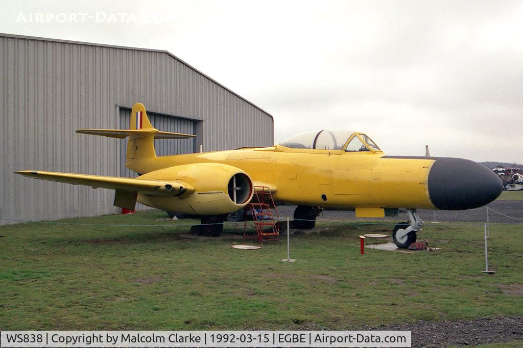 WS838, 1954 Gloster Meteor NF.14 C/N Not found WS838, Gloster Meteor NF14 at the Midland Air Museum, Coventry, Airport.