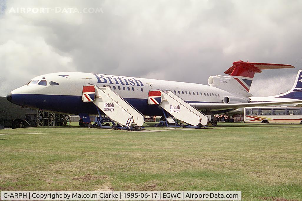 G-ARPH, 1964 Hawker Siddeley HS-121 Trident 1C C/N 2108, Hawker Siddeley HS-121 Trident 1C at The Aerospace Museum, RAF Cosford.