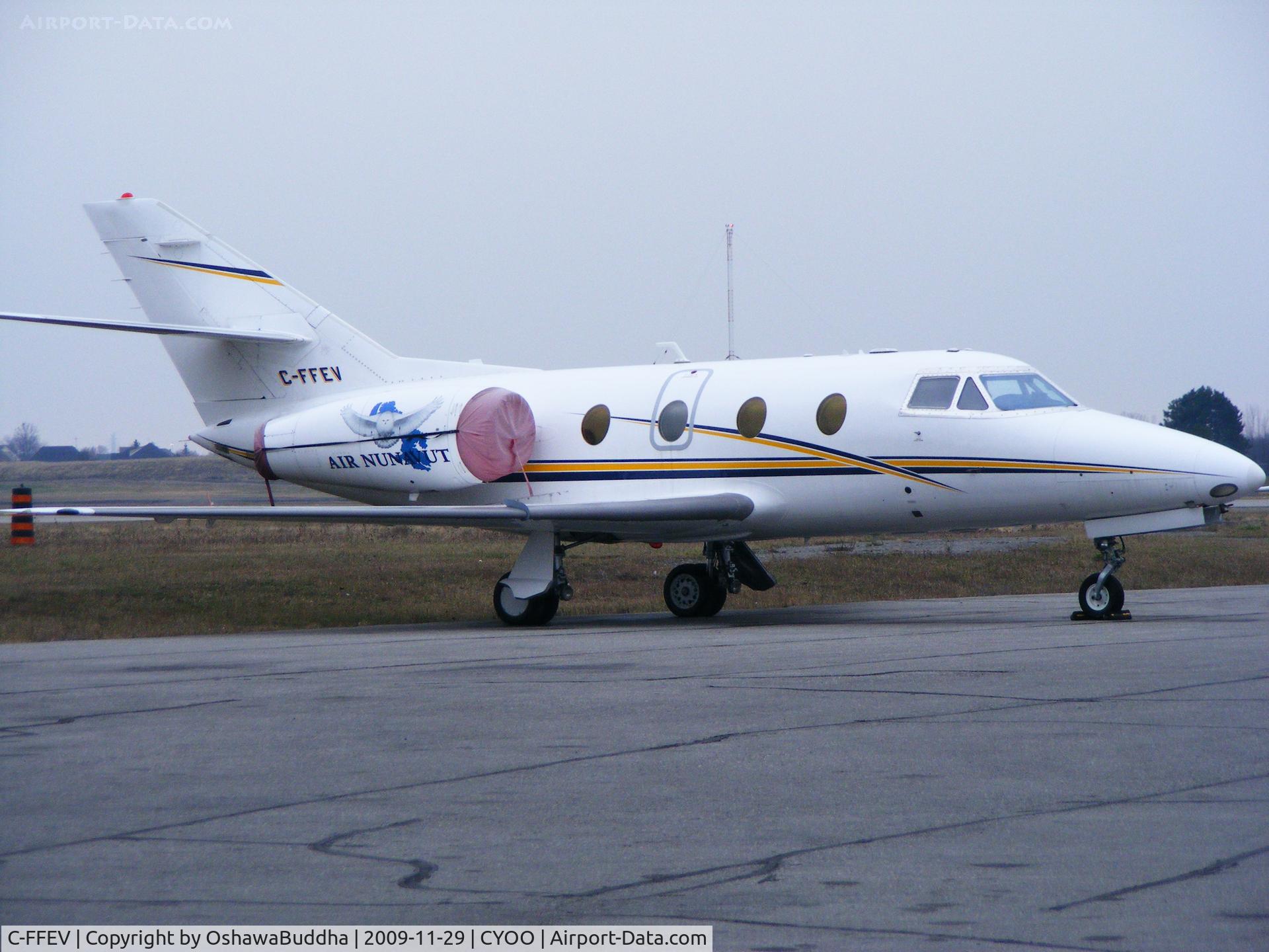 C-FFEV, 1985 Dassault Falcon 10 C/N 204, Parked infront of Enterprise Air Oshawa