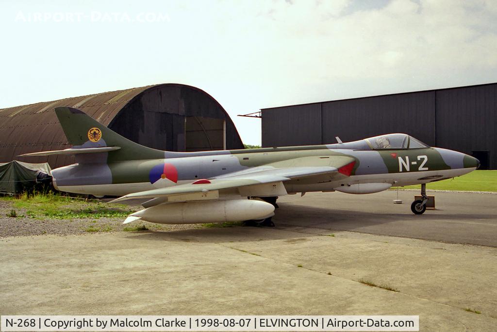 N-268, Hawker Hunter FGA.78 C/N 8947, Hawker Hunter FGA78 at the Yorkshire Air Museum, Elvington, UK in 1998.