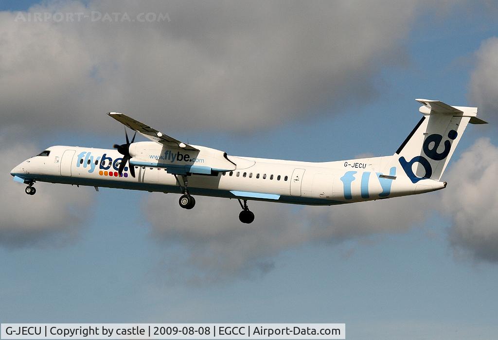 G-JECU, 2006 De Havilland Canada DHC-8-402Q Dash 8 C/N 4146, seen from view park
