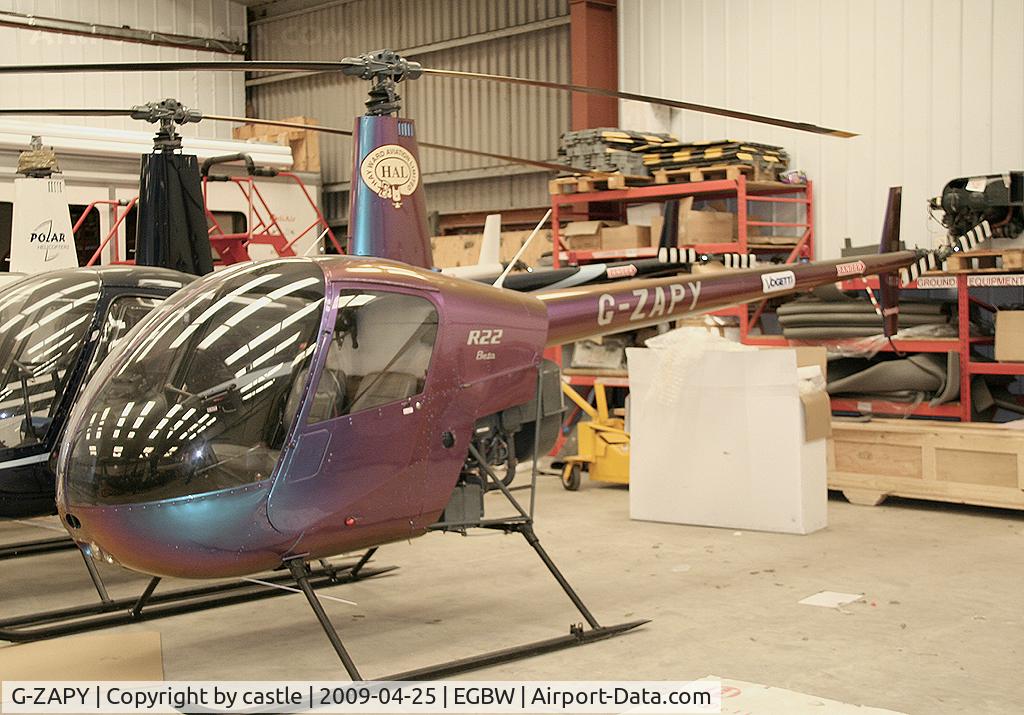 G-ZAPY, 1988 Robinson R22 Beta C/N 0788, seen here @ Wellesbourne-Mountford