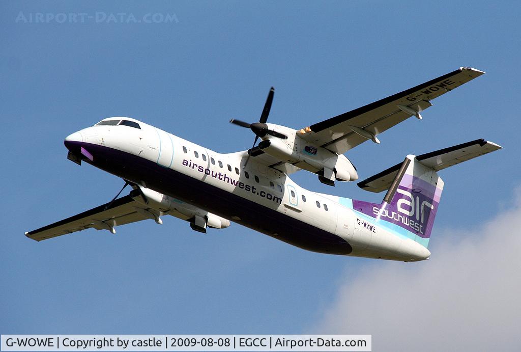 G-WOWE, 1991 De Havilland Canada DHC-8-311 Dash 8 C/N 256, seen here @ Manchester