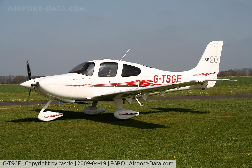 G-TSGE, 2008 Cirrus SR20 C/N 1899, seen here @ Wolverhampton