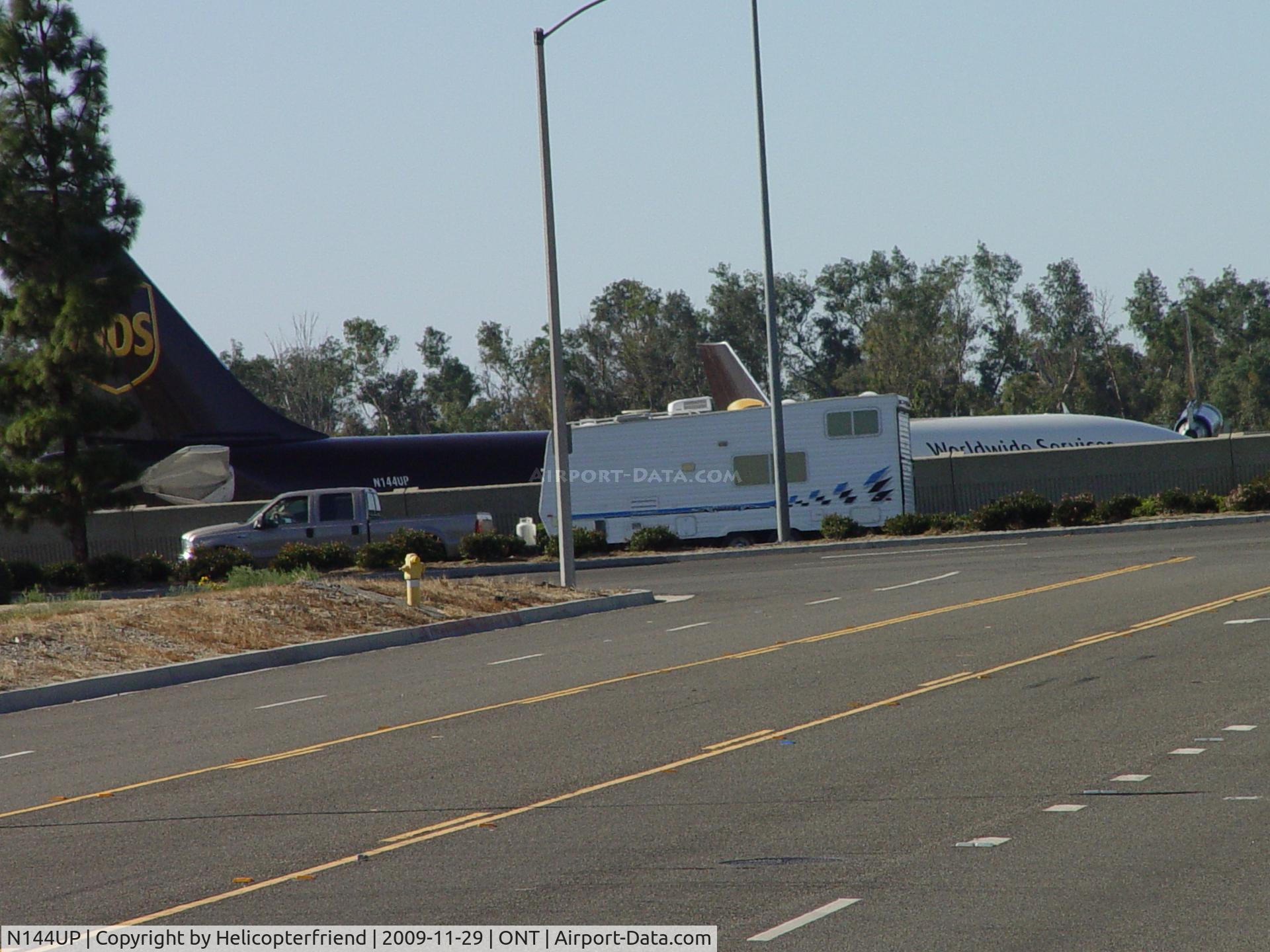N144UP, 2002 Airbus A300F4-622R C/N 827, Parked in UPS lot on the southeast side of ONT